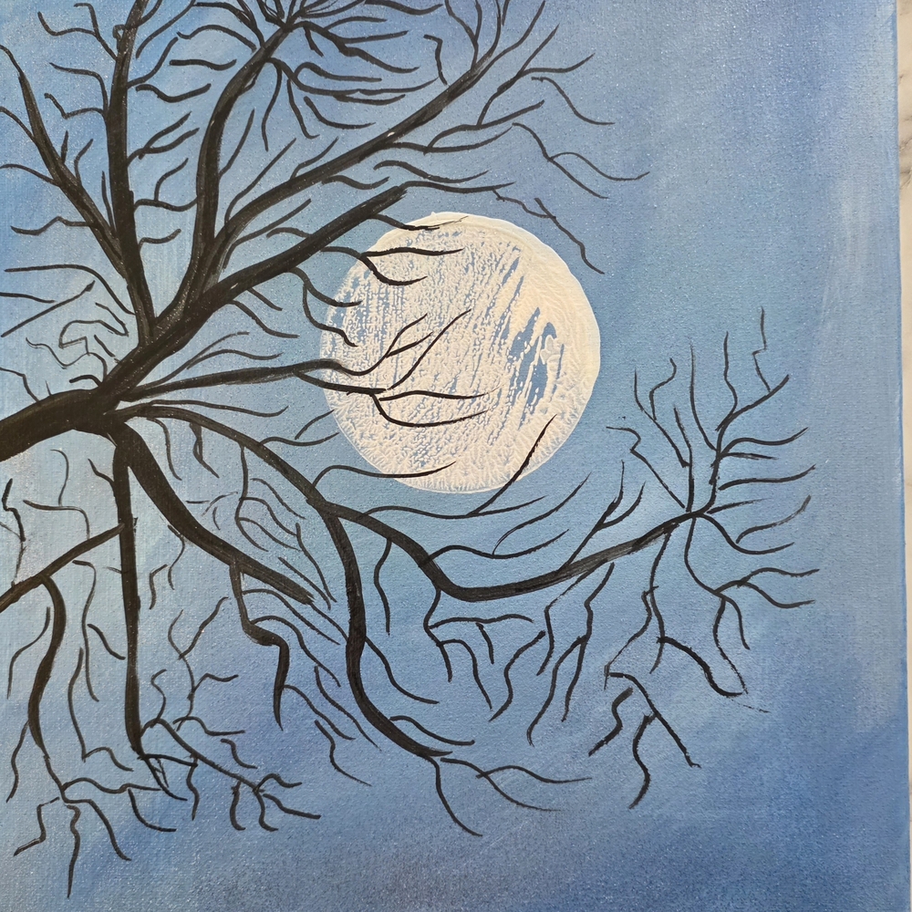 Painting Art Moonlit Tree Art Print